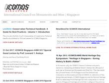 Tablet Screenshot of icomos-sg.org